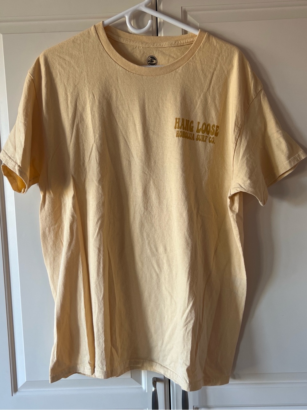 Hang Loose Honolulu Surf Co. Short Sleeve Tee - Pale Yellow